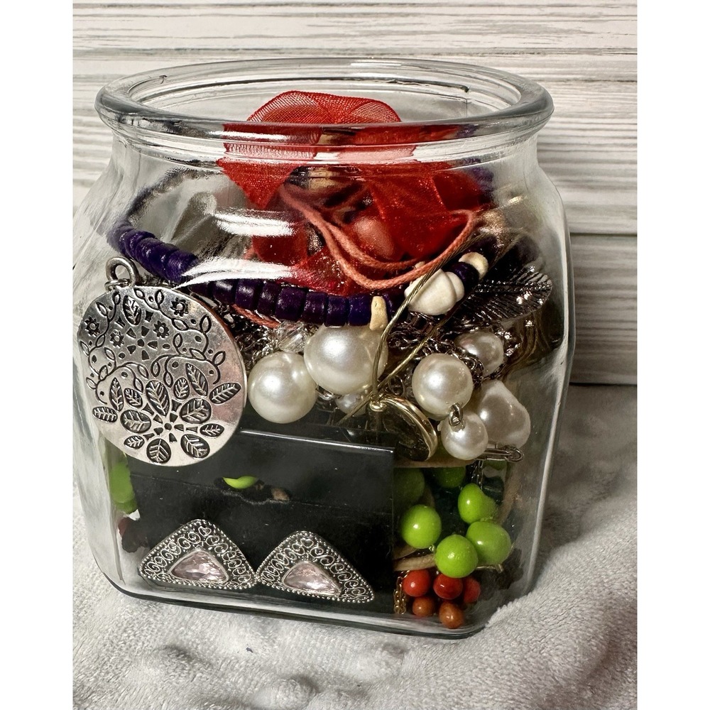All Wearable Mixed Mystery Jewelry Jar: Vintage-Modern Costume Jewelry #2 Lot - Picture 5 of 7